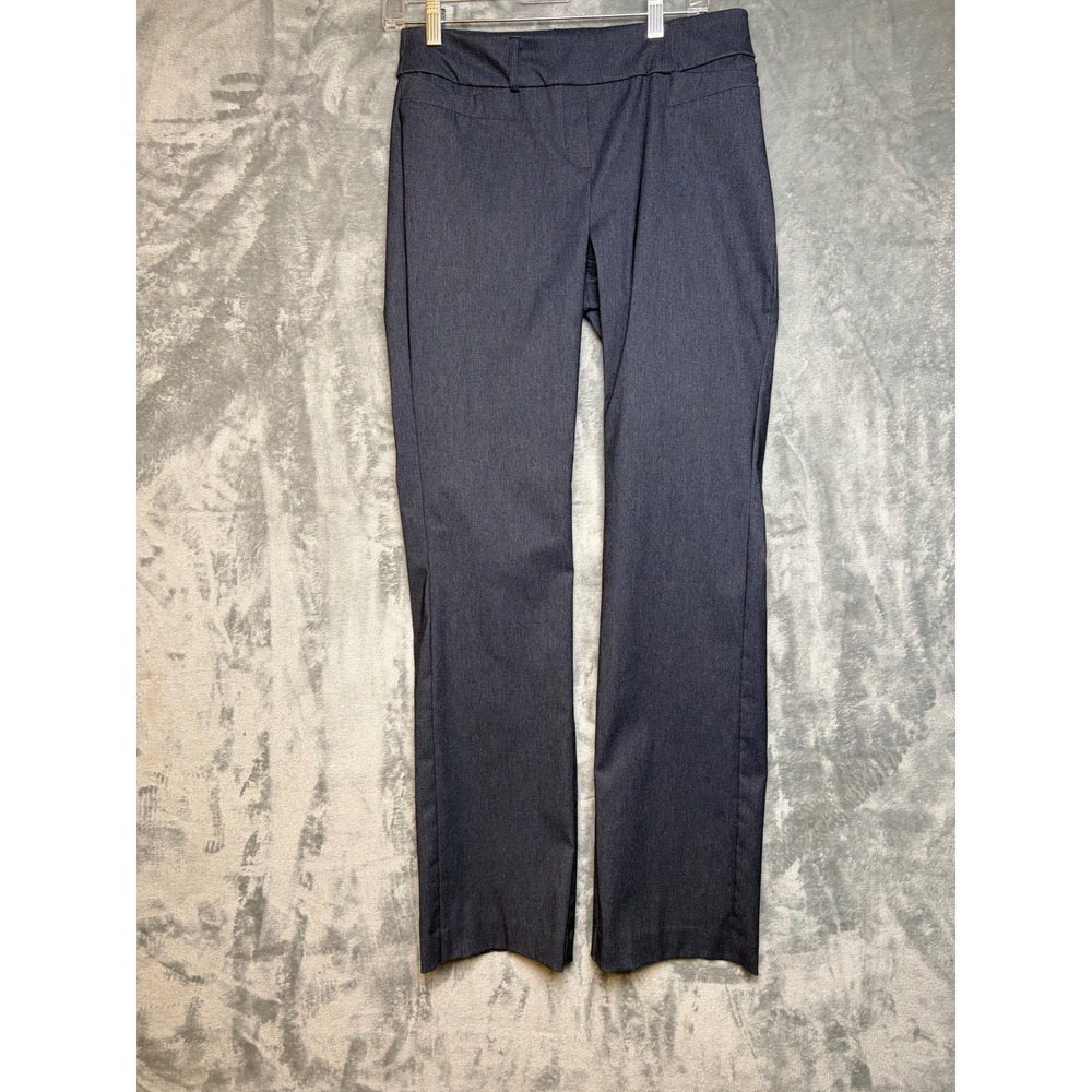 Rekucci Womens Indigo Blue Pull On Dress Pants Straight Leg Size 6 RE1754